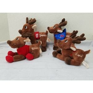 Dan Dee Collectors Plush Reindeer Lot of 4 Blitzen, Comet, Dasher, Cupid.